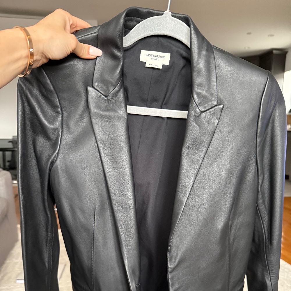 Leather blazer